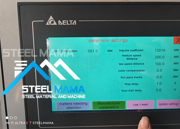 máquina de acero ligero PLC