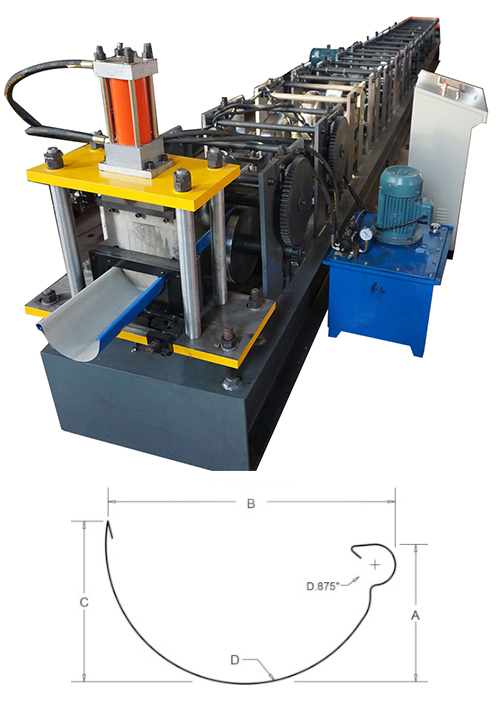 maquina para fabricar canalones y caballetes para techos de chapa